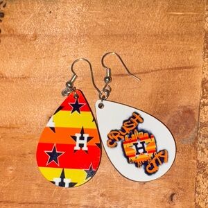Houston Astros Teardrop Earrings